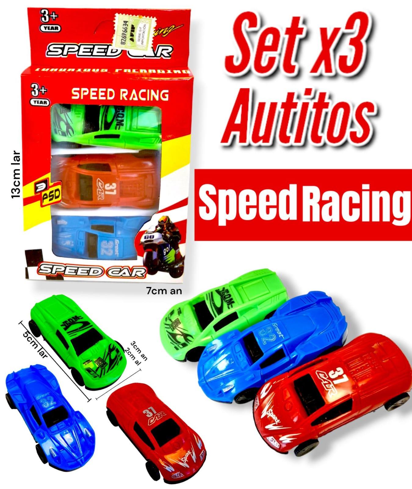Set x 3 Autitos SPEED RACING 